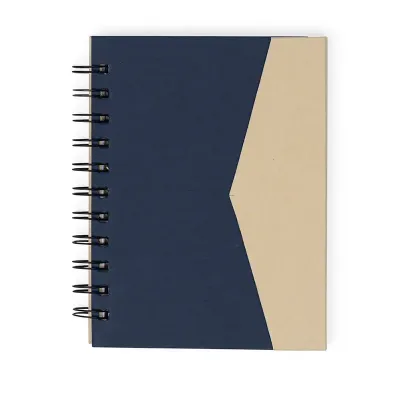 Caderno ecológico com autoadesivos e suporte para caneta