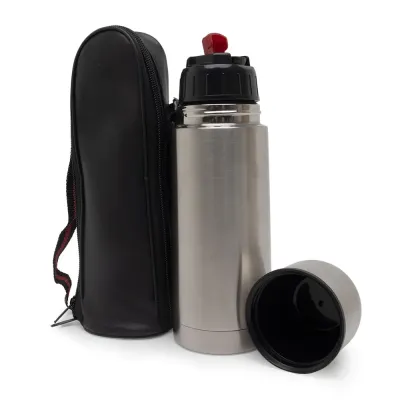Garrafa Térmica Inox com capa
