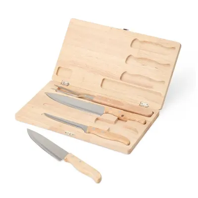 Kit Churrasco 4 Peças em estojo de 