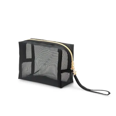 Nécessaire confeccionada em malha de nylon