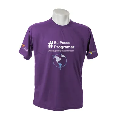 Camiseta tecido 100% algodão roxa