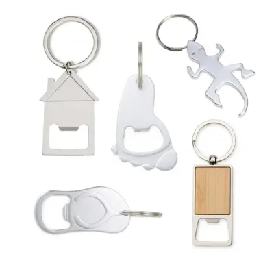 Abridores de garrafa com chaveiro.