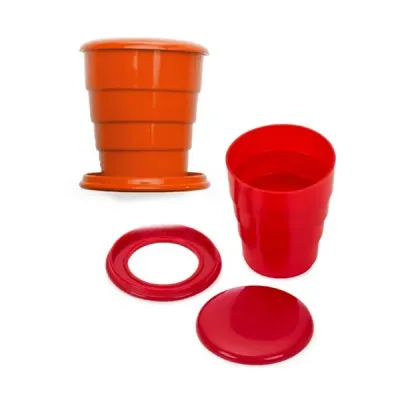 Copo retrátil 130ml de plástico com tampa