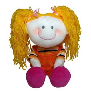 Mascote de pelúcia da série As Cabeludas - Ana.