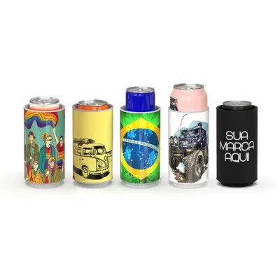 Porta latas personalizados em várias cores