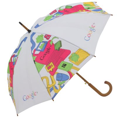 Guarda-chuva branco do Google