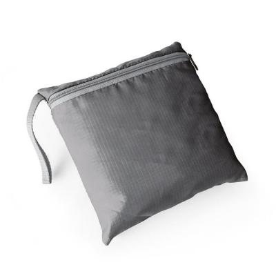 bolsa esportiva dobravel personalizada tecido 210d ripstop bolso frontal cinza bl013 02