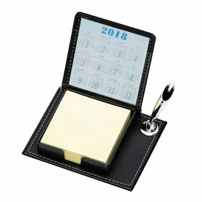 Bloco de anotações autoadesivo com suporte plástico para caneta