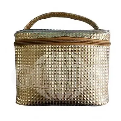 Nécessaires dourada com alça de mão personalizada