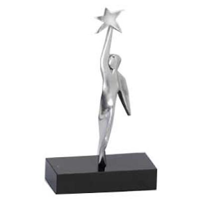 Troféu Personalizado Modelo Figura com Estrela prata