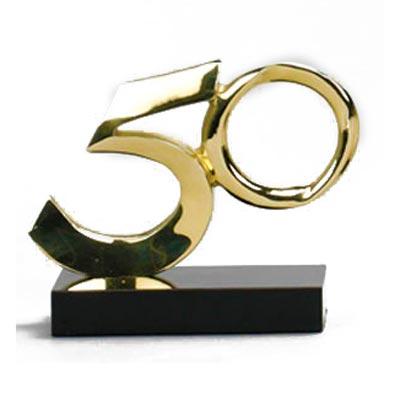 Troféu Personalizado em bronze fundido - Modelo 50 anos.