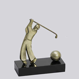 Troféu Personalizado - Modelo Golfista com bola.