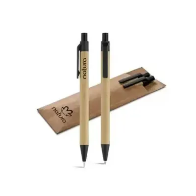 Conjunto Ecológico Leaf com caneta e lapiseira personalizada