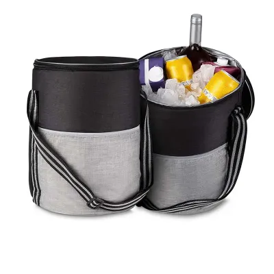 Bolsa térmica, capacidade 25 litros, tecido nylon