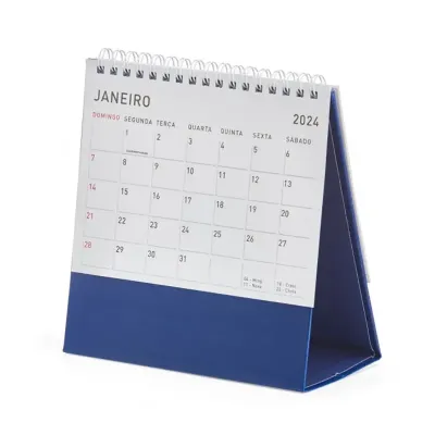 Calendário de mesa azul