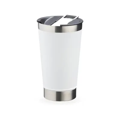 Copo Térmico Branco com Abridor