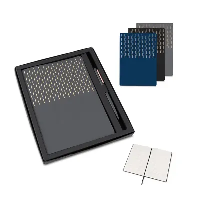 Kit Escritório caderno e caneta - opções de cores
