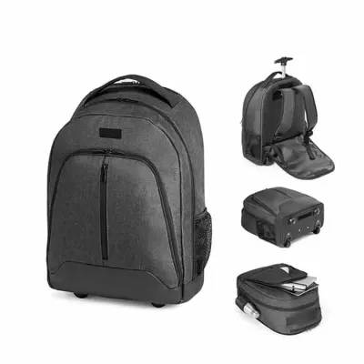 Mochila trolley para notebook em poliéster impermeável 