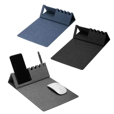 Mouse Pad com Porta Canetas: 3 cores