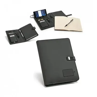Pasta A5 em sintético com bateria portátil embutida