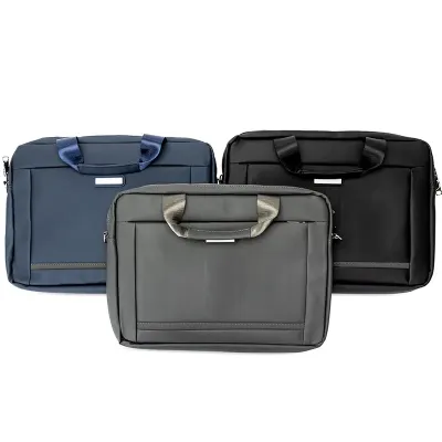 Pasta para notebook confeccionada em couro sintético impermeável 