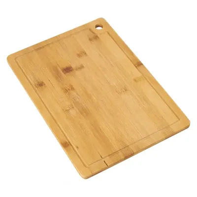 Tábua de corte com canaleta e acesso para gancho