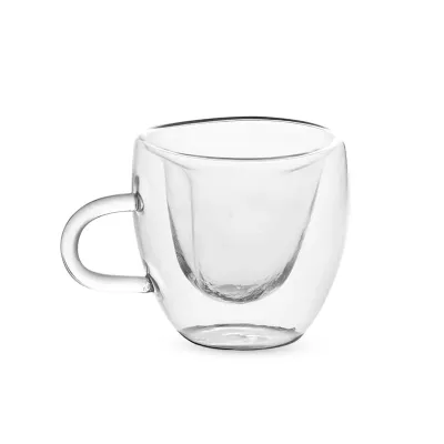 Xícara de Vidro formato coração 80 ml