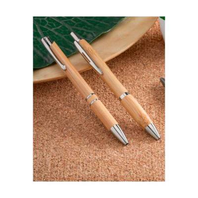 Caneta em bambu personalizada para brinde