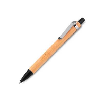 Caneta Bambu e Metal Personalizada para Brinde