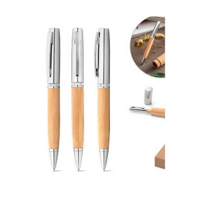 Caneta Esferografica em bambu personalizada