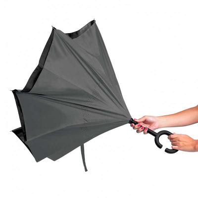 Connection Brindes - Guarda-chuva Invertido cinza