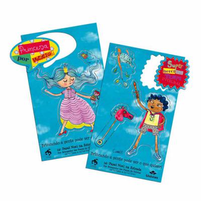 Cartela magnetica com bonecos