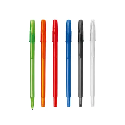 Canetas plásticas em várias cores