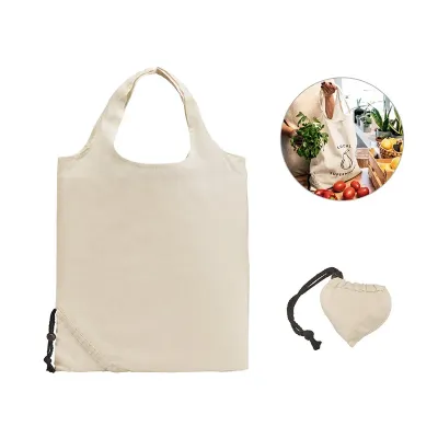 Sacola dobrável 100% algodão (100 g/m²)