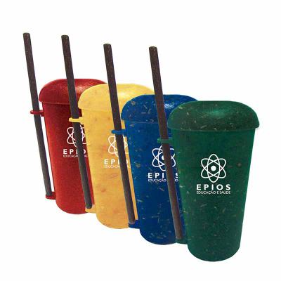 Copo 500ml colorido Fibra de Madeira
