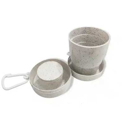 Copo Retrátil em Fibra de Arroz com Mosquete