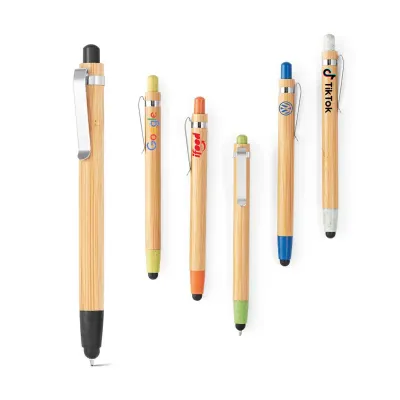 Caneta esferográfica em bambu touch