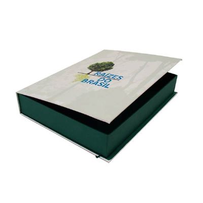 Caixa personalizada verde com impressão digital