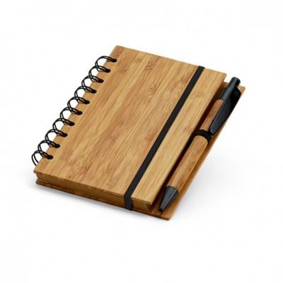Caderno capa dura bambu Personalizado