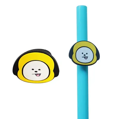 Porta canudo emborrachado relevo