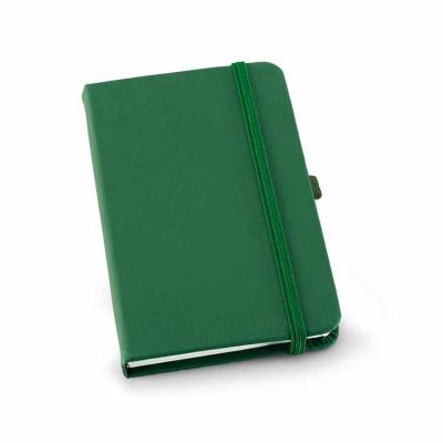 Caderno capa dura na cor verde