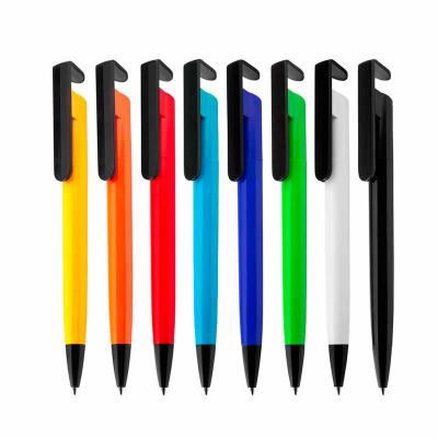 Caneta Plástica com suporte para celular