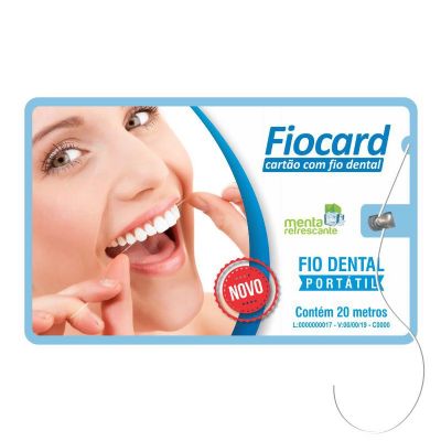 Cartão com fio dental da fiocard 