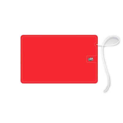 Cartão com fio dental na cor vermelho personalizado