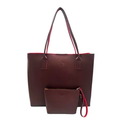 Bolsa de ombro em sintetico marrom