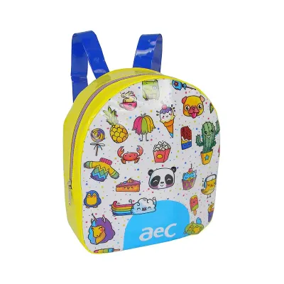 Mochila infantil confeccionada em PVC