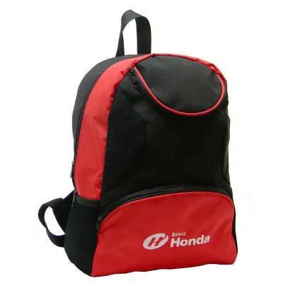 Mochila em nylon Medidas: 300x460x150 mmAcabamento em costura.Impressão em silk, digital ou bordado.