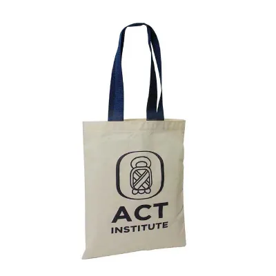 Sacola em algodão com acabamento em costura e impressão em silk-screen