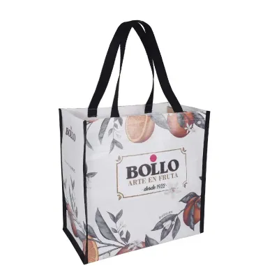 Sacola de ráfia laminada personalizada