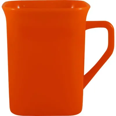 Caneca quadrada 250ml alaranjado de plastico 